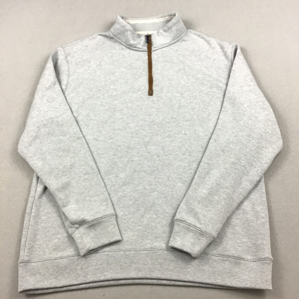 Onward Reserve Sweater Men Extra Large Gray Solid 1/4 Zip Performance Pullover
